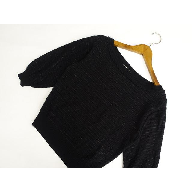 BORDER SLEEVE SWEATER ブラック36 BORDER SLEEVE SWEATER ブラック36