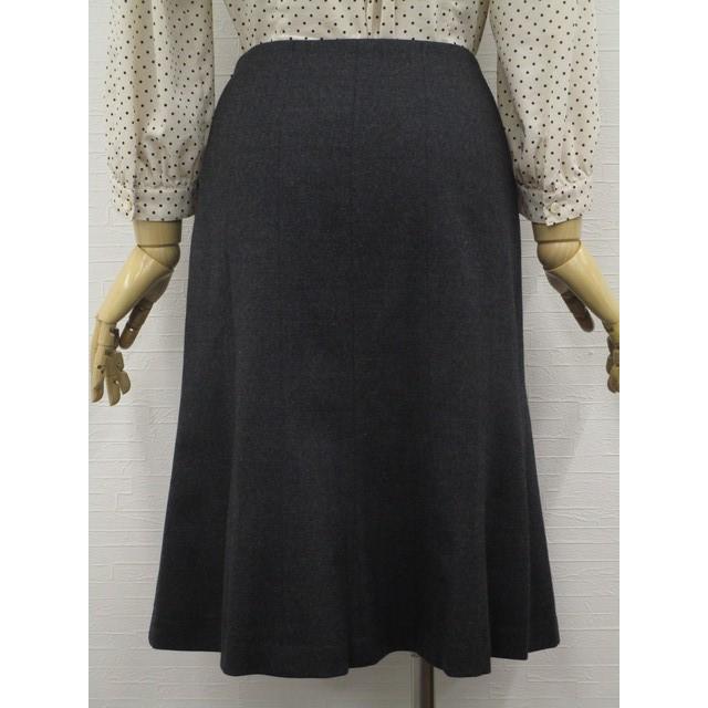 EPOCA エポカ ひざ丈 フレアスカート 38 ダークグレー メール便可  