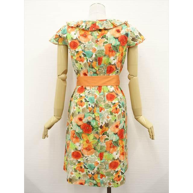 オマケ付❤【BLUELABELCRESTBRIDGE】 半袖ワンピース 38 定価￥19,000 新品タグ付 ブルーベル Bluebell ひざ丈 フレンチ