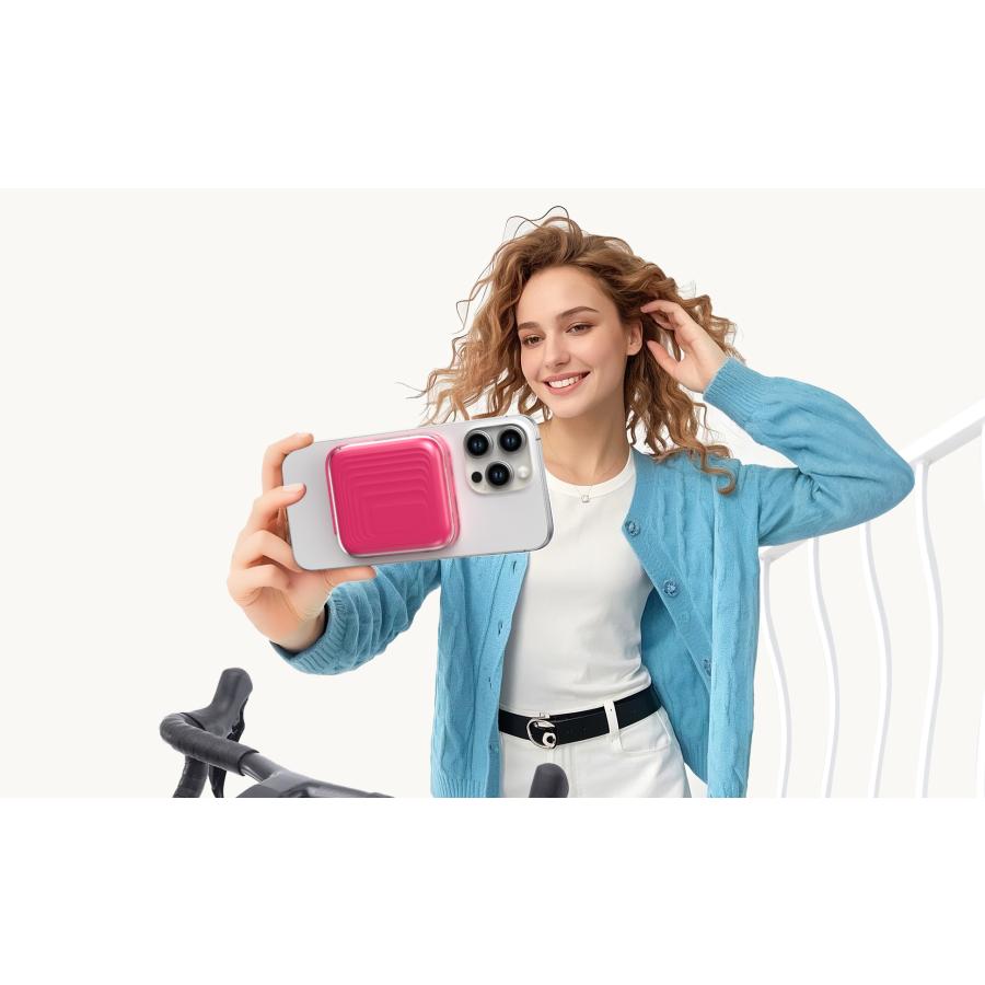 マグネット式モバイルバッテリー 5000mAh 大容量 マグネット吸着式 有線充電対応 ワイヤレス充電 Type-C 送料無料 |  | 13