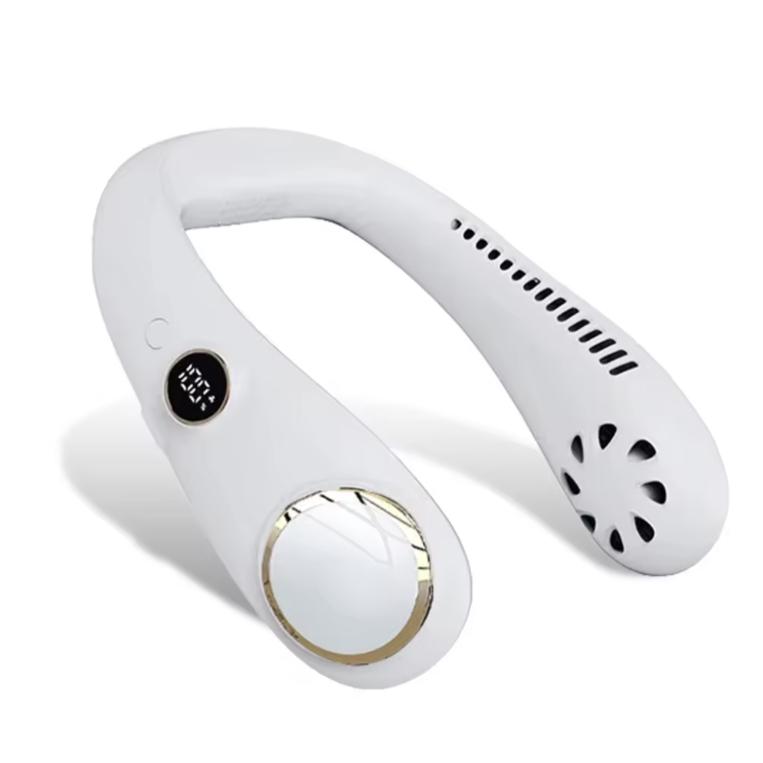 【激安在庫処分】N20 首掛け扇風機 ホワイト グリーン ネッククーラー ネックファン ハンディファン 携帯扇風機 扇風機 首かけ 羽根なし ハンディ 冷感グッズ | 