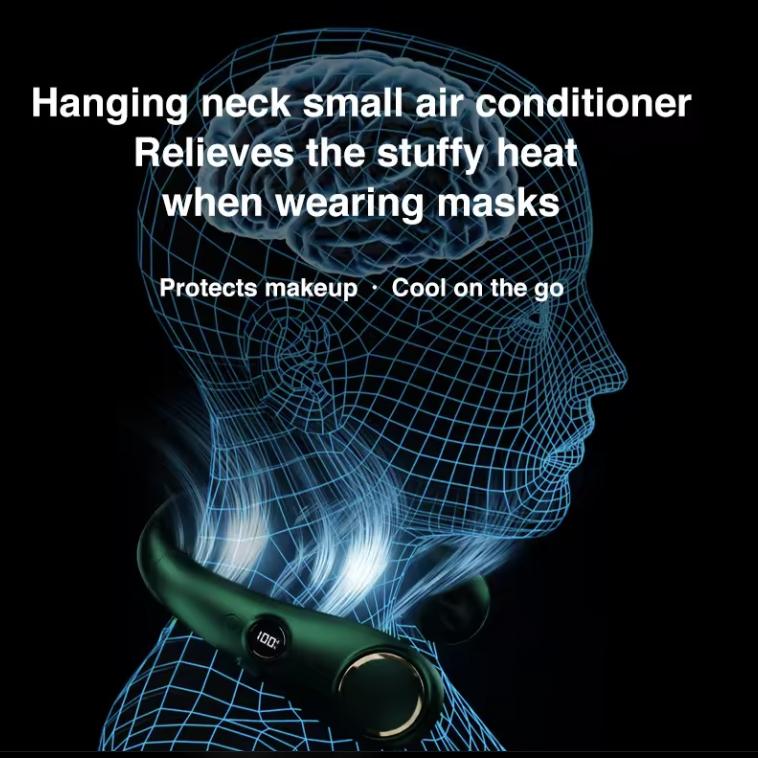 【激安在庫処分】N20 首掛け扇風機 ホワイト グリーン ネッククーラー ネックファン ハンディファン 携帯扇風機 扇風機 首かけ 羽根なし ハンディ 冷感グッズ |  | 04