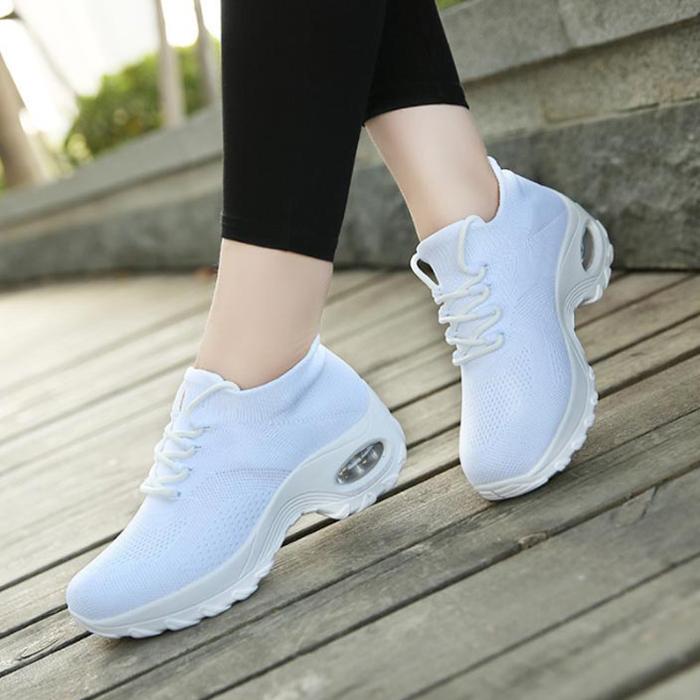 【激安在庫処分】厚底エアークッションシューズ レディース 外反拇趾 人間工学 厚底エアークッションシューズ新型 美脚 軽量 脚長 |  | 02