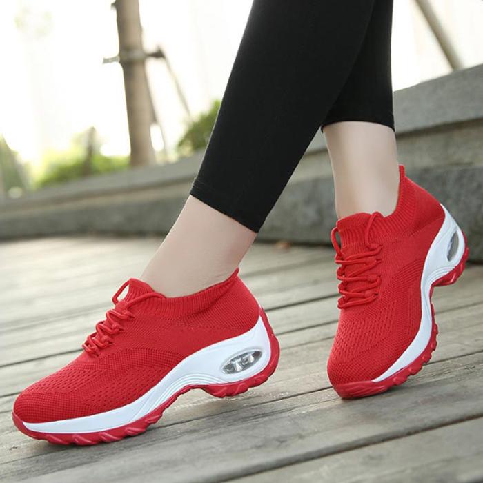 【激安在庫処分】厚底エアークッションシューズ レディース 外反拇趾 人間工学 厚底エアークッションシューズ新型 美脚 軽量 脚長 |  | 05