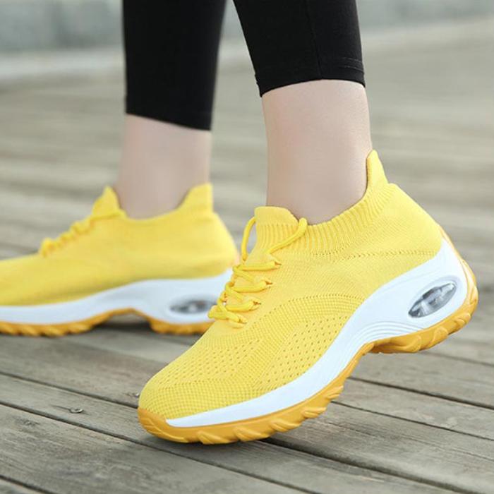 【激安在庫処分】厚底エアークッションシューズ レディース 外反拇趾 人間工学 厚底エアークッションシューズ新型 美脚 軽量 脚長 |  | 06