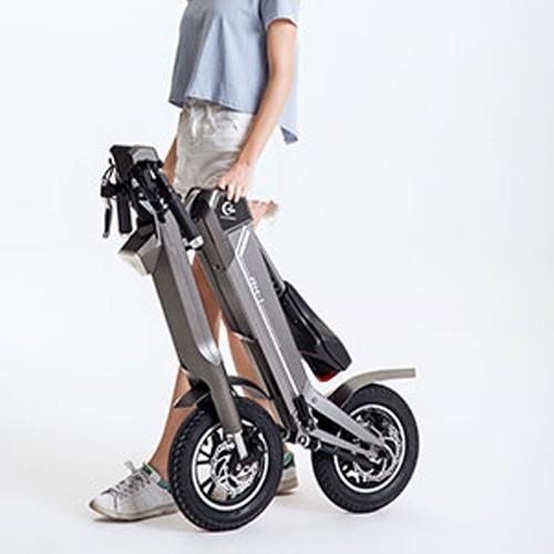 送料込み　折りたたみ式 電動バイク　公道走行可能 公式】電動バイク グレー 送料無料 原付バイク AK-1 折りたたみ 電動