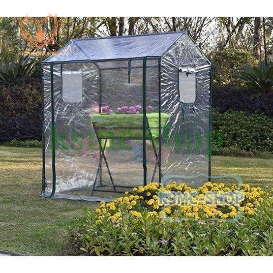 育苗用　小型　PVC素材　透明　ビニールハウス　庭弄り　家庭菜園　植木鉢　巻き上げ式　簡易温室　ガーデンハウス　温室