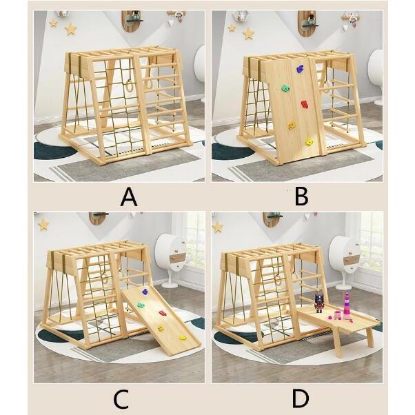ジャングルジム 滑り台 キッズパーク 室内 木製 天然木 室内ジムすべり台 屋内 家庭用 子供 キッズ 2歳~8歳 室内遊具 大型遊具 