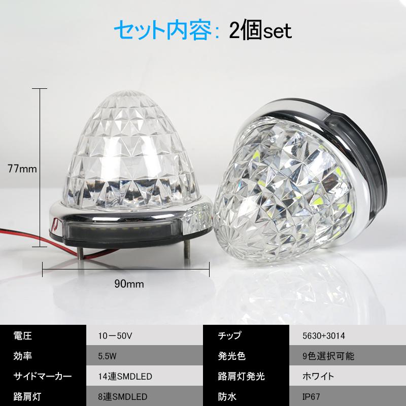 ▽トラック用 LEDサイドマーカー 12V24V マーカーランプ ダウン