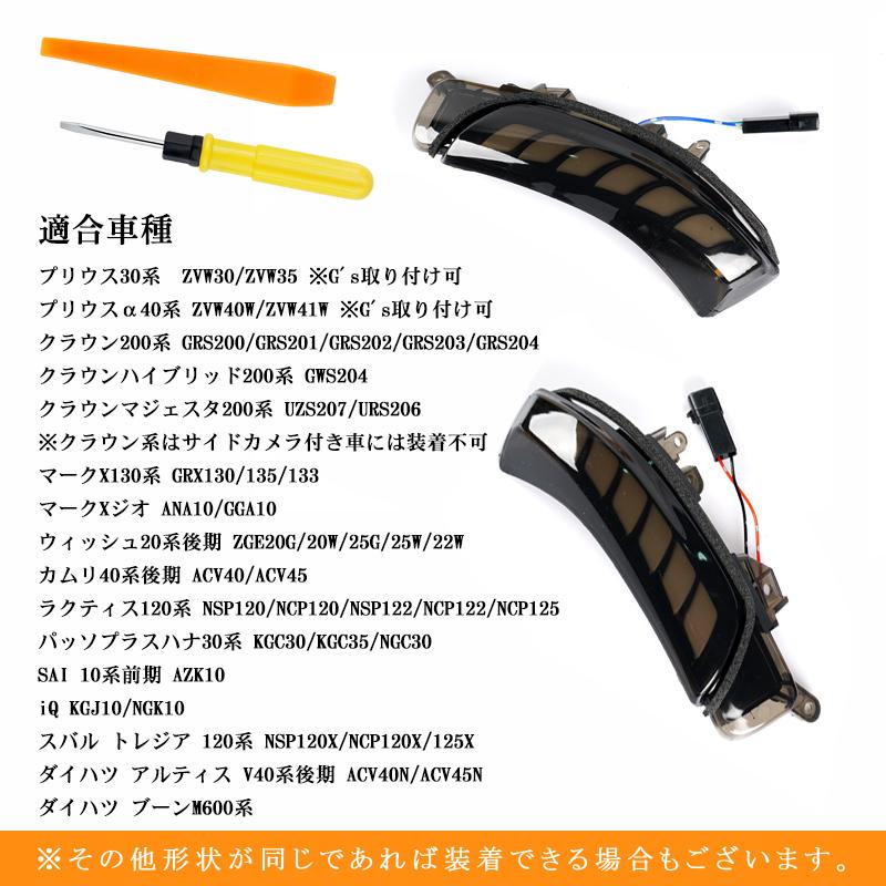 トヨタ ▽ドアミラーシーケンシャルウインカー プリウス30系