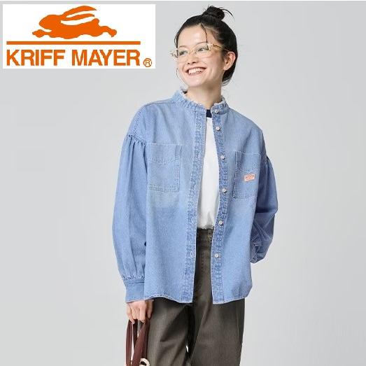 KRIFF MAYER（クリフメイヤー） カットオフバンドカラーデニムシャツ 