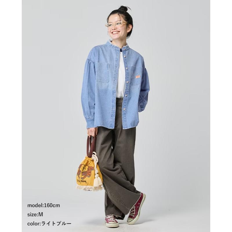 KRIFF MAYER（クリフメイヤー） カットオフバンドカラーデニムシャツ 