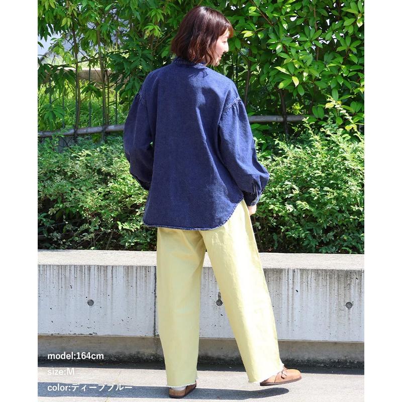 KRIFF MAYER（クリフメイヤー） カットオフバンドカラーデニムシャツ 