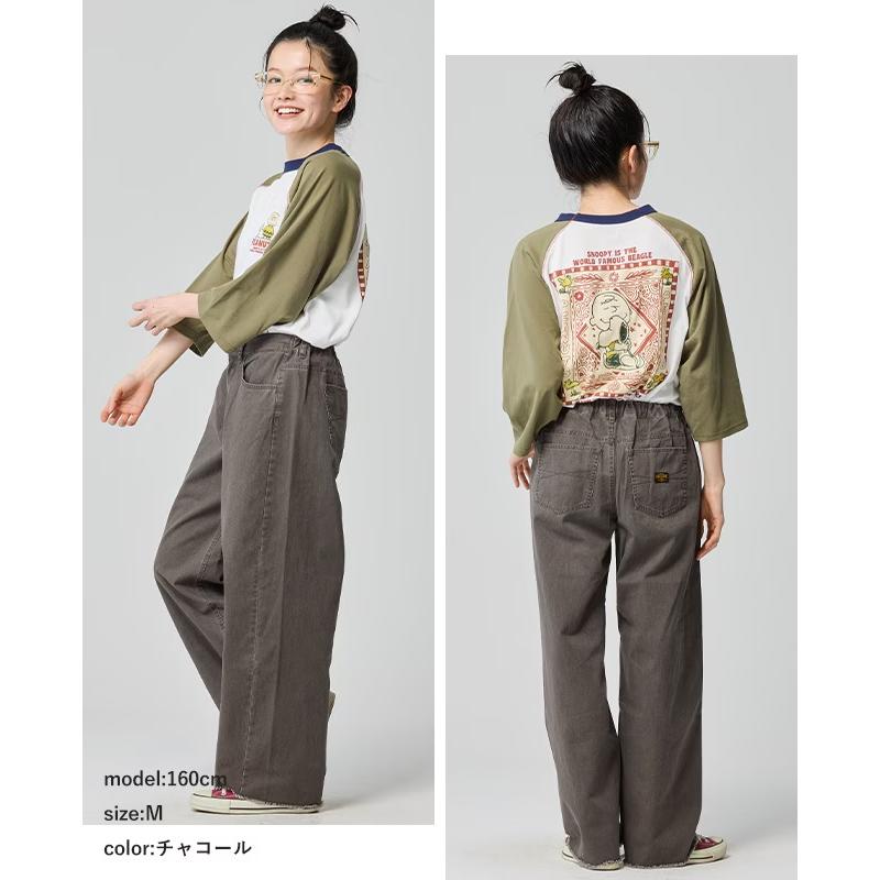 KRIFF MAYER ( クリフメイヤー ) ユーズド風カラーパンツ レディース ロングパンツ 着やせ オシャレ アウトドア お出かけ ゆったり すっきり シンプル 春の画像