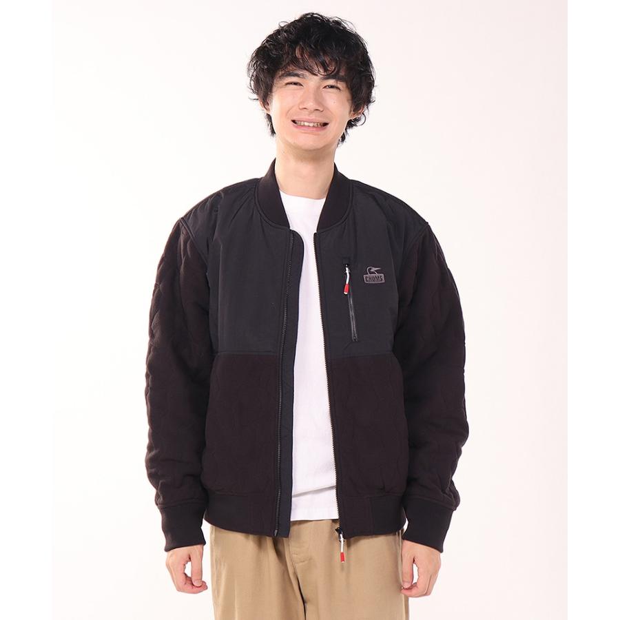 CHUMS - 【 SALE 】( チャムス ) ブービーステッチフリースブルゾン フリースジャケット 限りない ブービーバード キルティング フリース 心地よい アウター 冬服