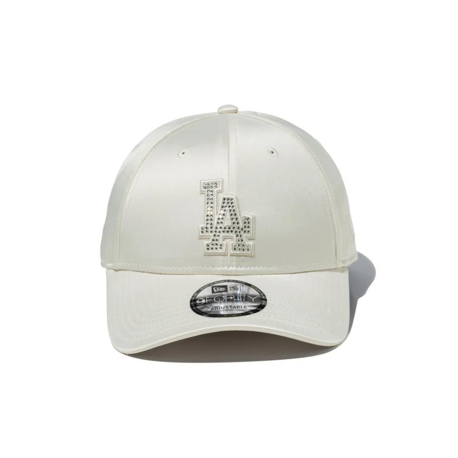 ニューエラ LA ドジャース ニットキャップ ラインストーン オフホワイト LP 59FIFTY White Pack ロサンゼルス・ドジャース クローム ストーン