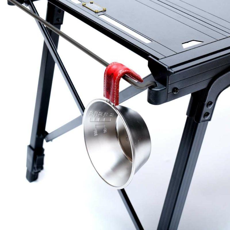 AS2OV ( アッソブ ) フォールディングテーブル ブラック 大型テーブル キャンプ BBQ デュオキャンプ ソロキャンプ 調整可能 高さ調節 アルミ 軽量 ワンタッチの画像