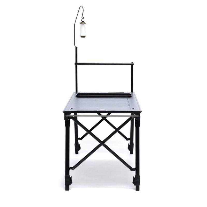 AS2OV ( アッソブ ) フォールディングテーブル ブラック 大型テーブル キャンプ BBQ デュオキャンプ ソロキャンプ 調整可能 高さ調節 アルミ 軽量 ワンタッチの画像