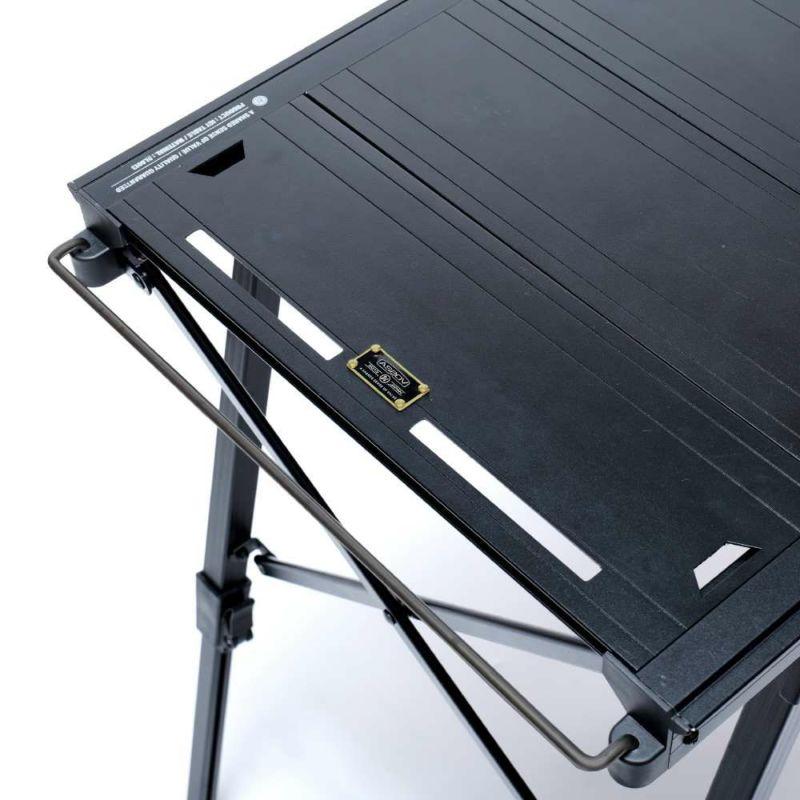 AS2OV ( アッソブ ) フォールディングテーブル ブラック 大型テーブル キャンプ BBQ デュオキャンプ ソロキャンプ 調整可能 高さ調節 アルミ 軽量 ワンタッチの画像