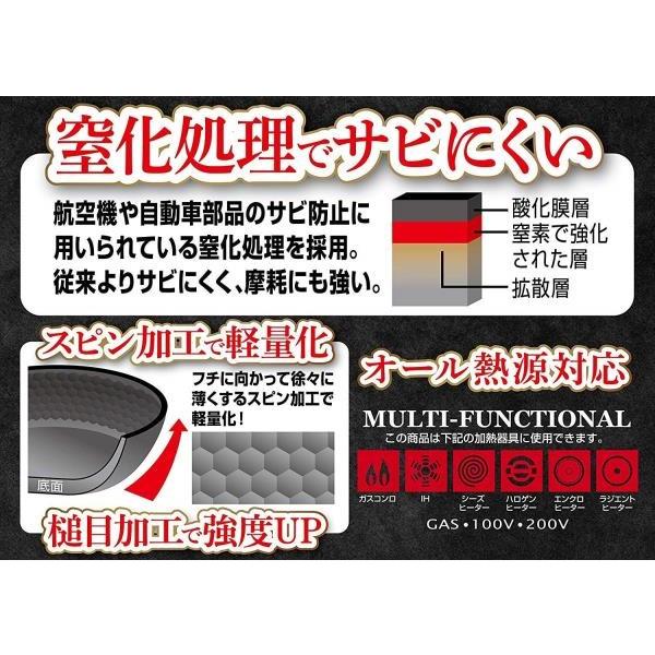 フライパン IH対応 フライパン 鉄 鍋 IH対応 HB-4288 軽くてサビにくい鉄のフライパン28cm (AP) (Q41CD)｜fieldboss｜04