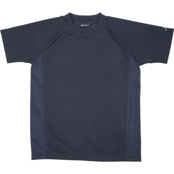 Tシャツ レディース メンズ 無地Tシャツ スポーツTシャツ JG348303 ファイテン RAKUシャツSPORTS（SMOOTH DRY）半袖 無地 ネイビー S (PTN) (Q41CD)｜fieldboss