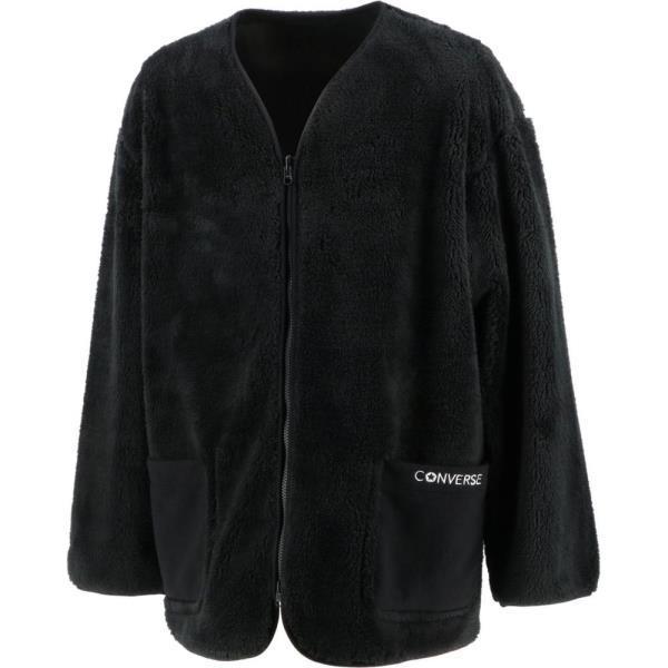 ジャケット その他フィットネスウエア メンズ モコモコ アウター ブラック ブラック メンズ モコモコ Con Q22e8 ブラック ブラック リバーシブルノーカラージャケット フィールドボス 安心の定価販売即出荷