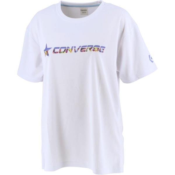 公式の店舗 Tシャツ (CON)(QCC16)  ホワイト 2SウィメンズプリントTシャツ コンバース レディース トップス レディース 半袖 レディース トップス