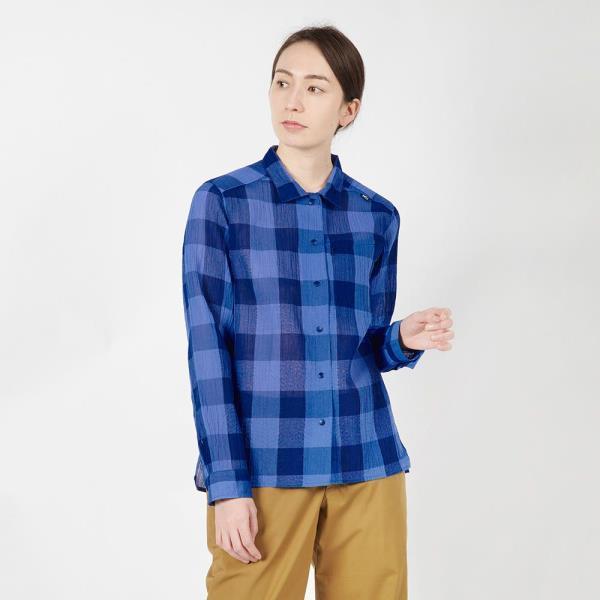 人気no 1 シャツ レディース 長袖シャツ チェックシャツ Washi Shirt Ls W Medium Blue Jsm Miamiadschool Danielmall Com