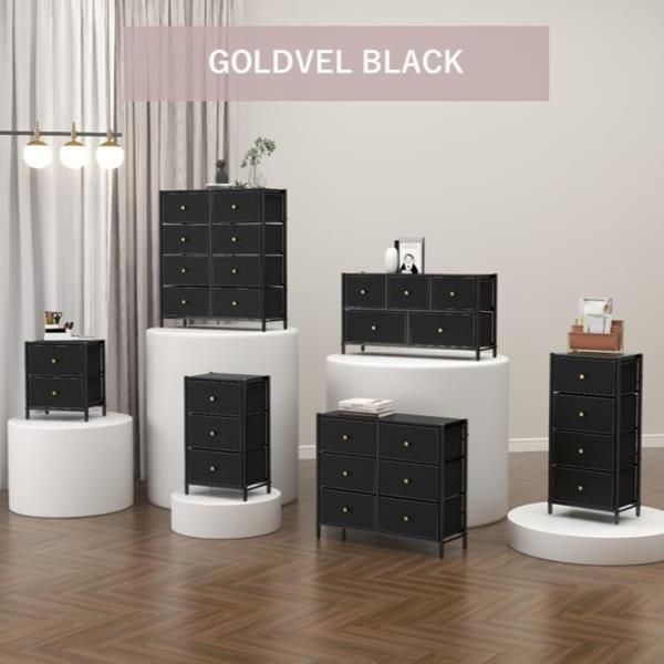 パール金属 チェスト 黒 チェスト タンス おしゃれ N-7100 GOLDVEL