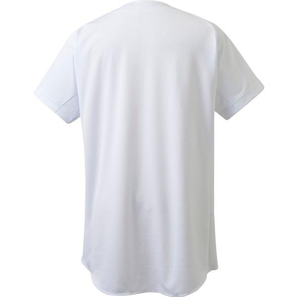 ベースボールTシャツ ユニフォーム メンズ 野球 ユニフォームシャツ Sホワイト  (DES)｜fieldboss｜02