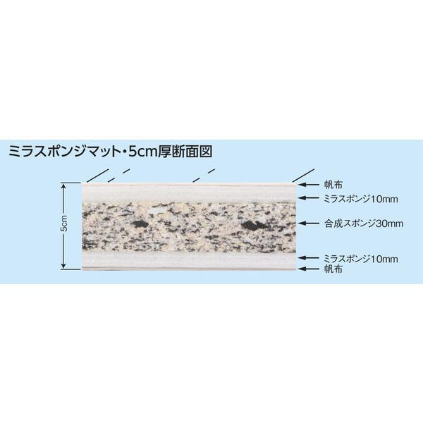 マット マット運動 跳び箱 F-343 ミラスポンジマット 5cm厚仕上げ 120×240cm 送料【お見積】 (AKB)_1