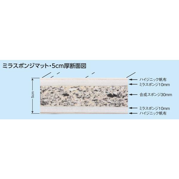 マット マット運動 跳び箱 F-351 ミラスポンジマット ハイジニック 5cm厚仕上げ 150×600cm 送料【お見積】 (AKB)の画像