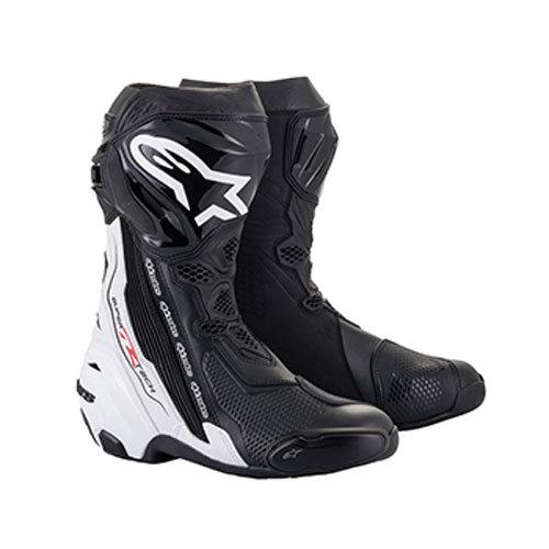 Alpinestars SUPERTECH-R v2 BOOT BLACK/WHITE ライディングブーツ｜fieldhill