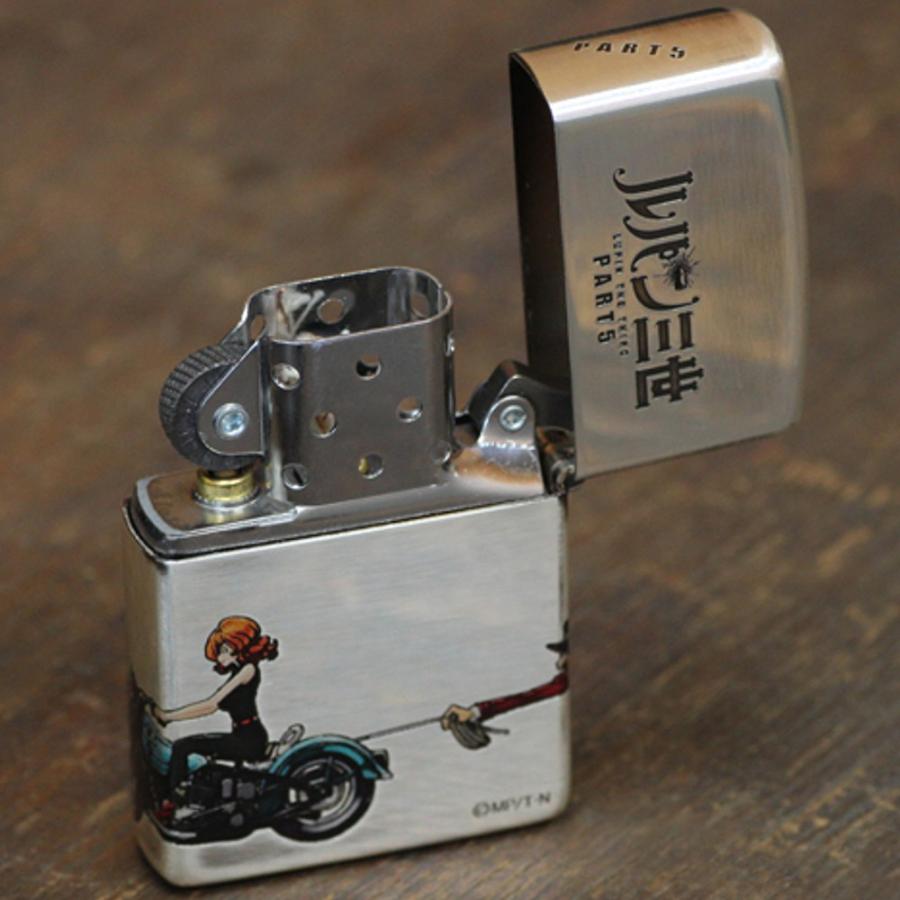 ルパン三世 zippo ライター ジッポ ZIPPO 4サイドチェイス PART5 純銀メッキ #200 ジッポー アニメ キャラクター グッズ 発火石付｜fieldmax｜06