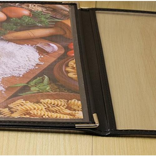 メニュー表 メニューブック 透明 中綴じ A4 サイズ 3ページ6面 豊富な 料理写真掲載で 食欲 売上 アップ！｜fieldmuseum｜02
