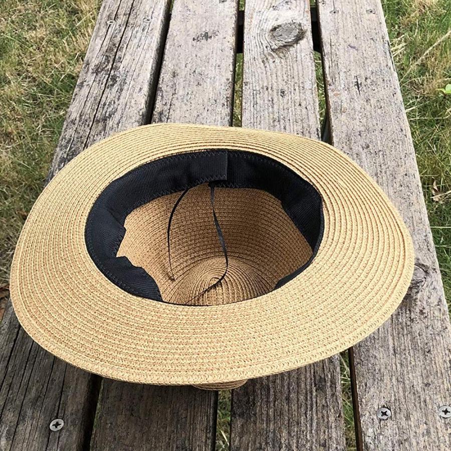 ちょいわるオヤジの パナマハット 中折帽 麦わら 遮光 UV 紫外線