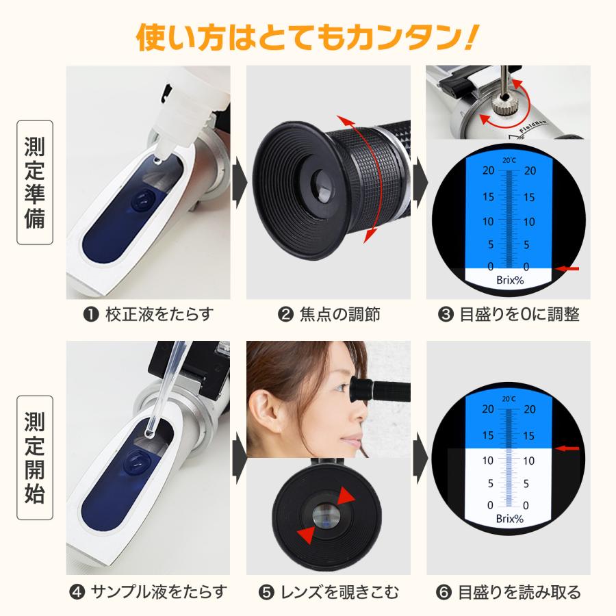 mybest選出☆4.8超】【国内検品済】糖度計/0-20%/野菜/果物専用/国内