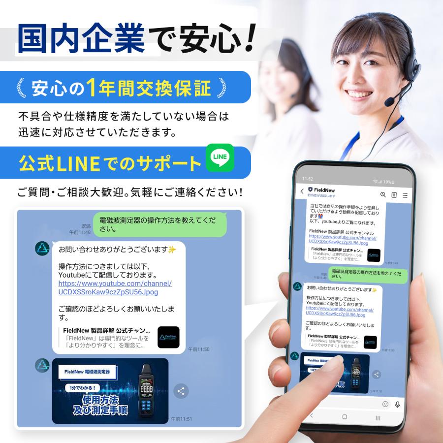 ランキング1位】電磁波計 5in1 高周波・電界・磁界・温湿度 EMF