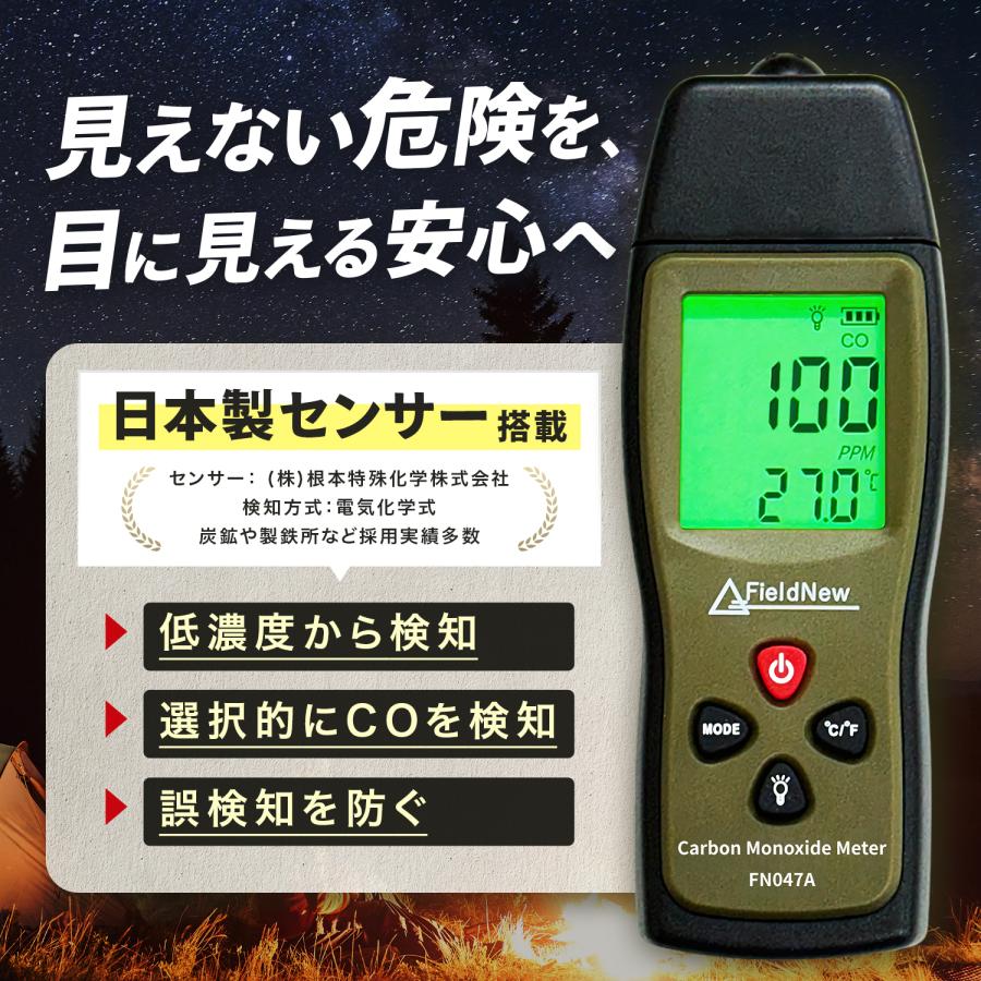 総フォロワー8万人 キャンパー紹介】日本製センサー 一酸化一酸化炭素