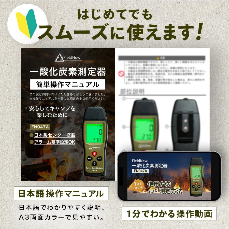 総フォロワー8万人 キャンパー紹介】日本製センサー 一酸化一酸化炭素