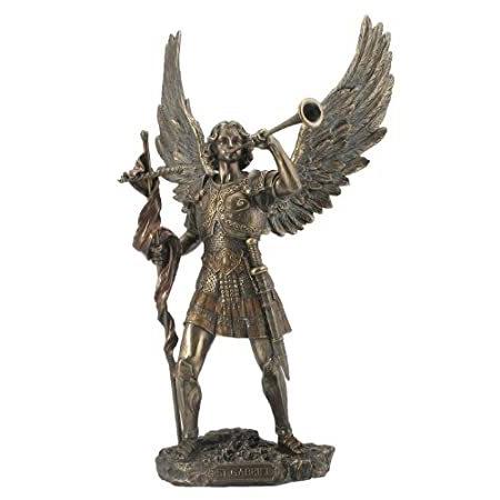 トランペットを持った大天使 聖ガブリエル 彫刻 彫像/Archangel St