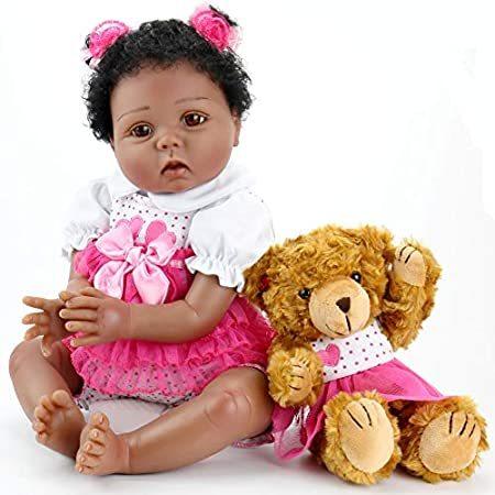日本では入手困難な品々を海外より直輸入し、お届けします。A0ri Reb0rn Baby D0lls Lifelike Weighted Black Girl D0ll 22 Inch with Teddy好評販売中