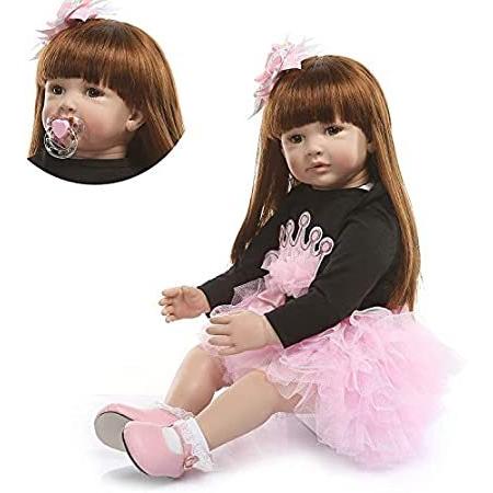 【逸品】 赤ちゃん リアルライフ ベビー ソフトシリコン ロングヘアガール人形 リボーンベビードール 60cm かわいい24インチ iCradle 幼児 好評販売中 人形 その他人形
