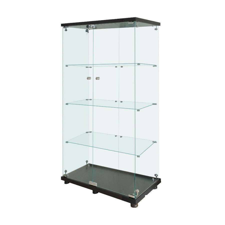ガラスケース 4段両扉 コレクション フィギュア 棚 ショーケース 黒