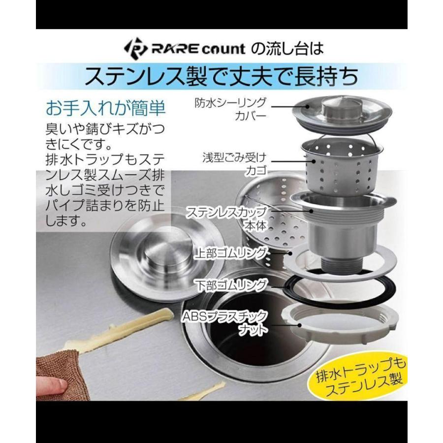 ステンレス簡易流し台 ダブル 二槽式RC-W80[約幅80奥行45高さ80cm] ステンレス簡易流し台 ダブル 二槽式RC-W80 約幅80奥行45高さ80cm