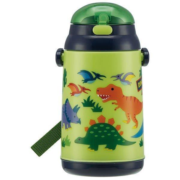 人気特価 スケーター ディノサウルス ワンプッシュでストロー 恐竜 子ども用 保冷 ストロー付き 水筒 ボトル 保冷水筒 400ml Ssh4c Aynaelda Com