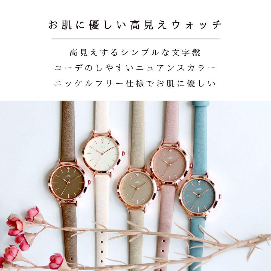 レディース用腕時計 field work 腕時計 レディース アシュリー 革ベルト ニッケル