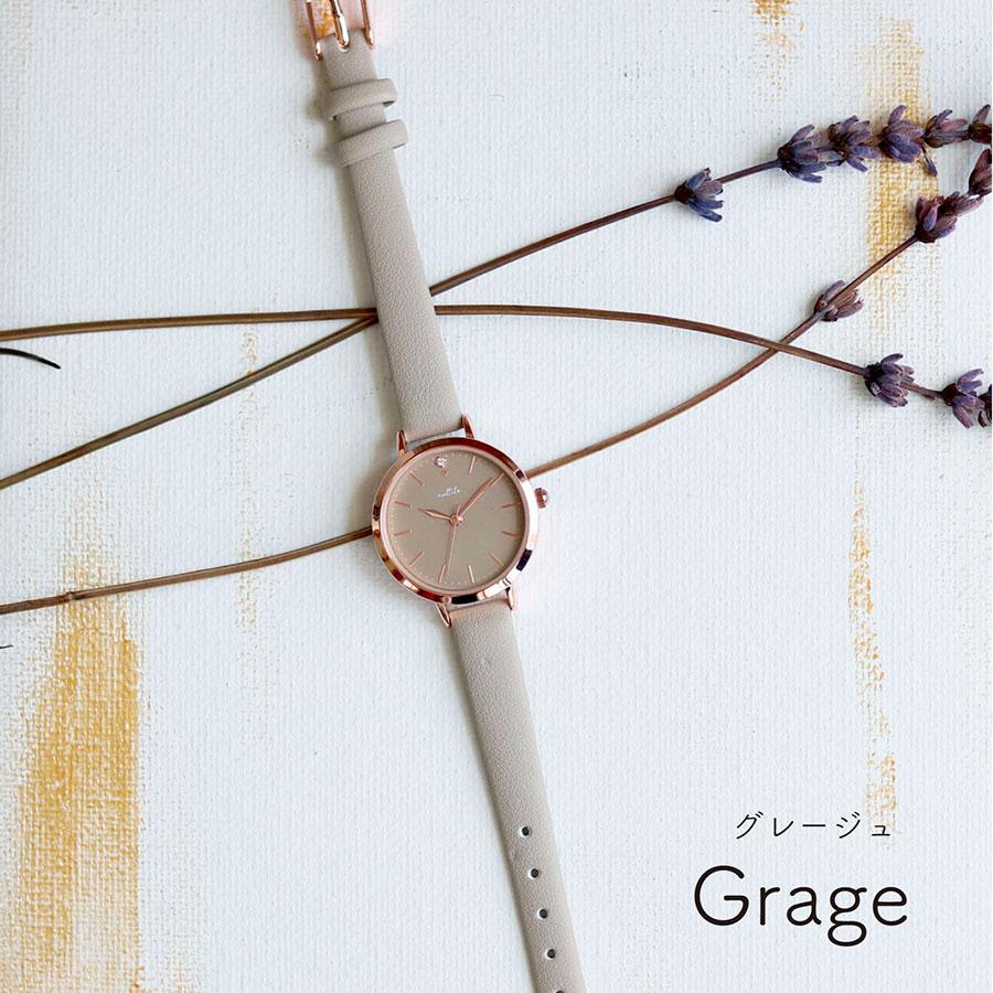 field work 腕時計 レディース アシュリー 革ベルト ニッケル