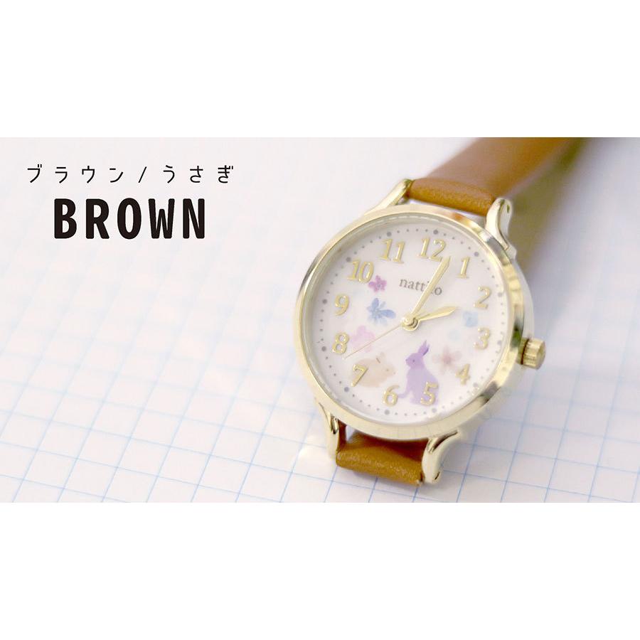 field work 腕時計 レディース キッズ 革ベルト 水彩風 インコ