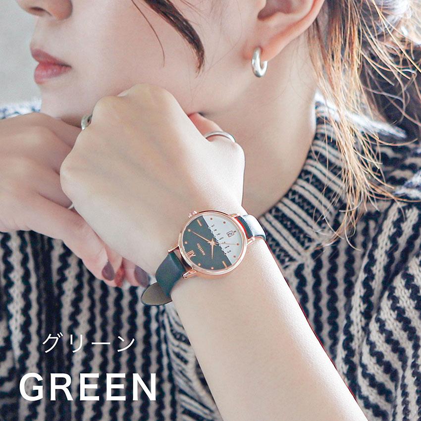 腕時計 レディース ダリオ 革ベルト カレンダー 日付 曜日 デイデイト バイカラー 見やすい 大きめ 通勤 通学 トレンド オススメ プチプラ フィールドワーク | field work | 13